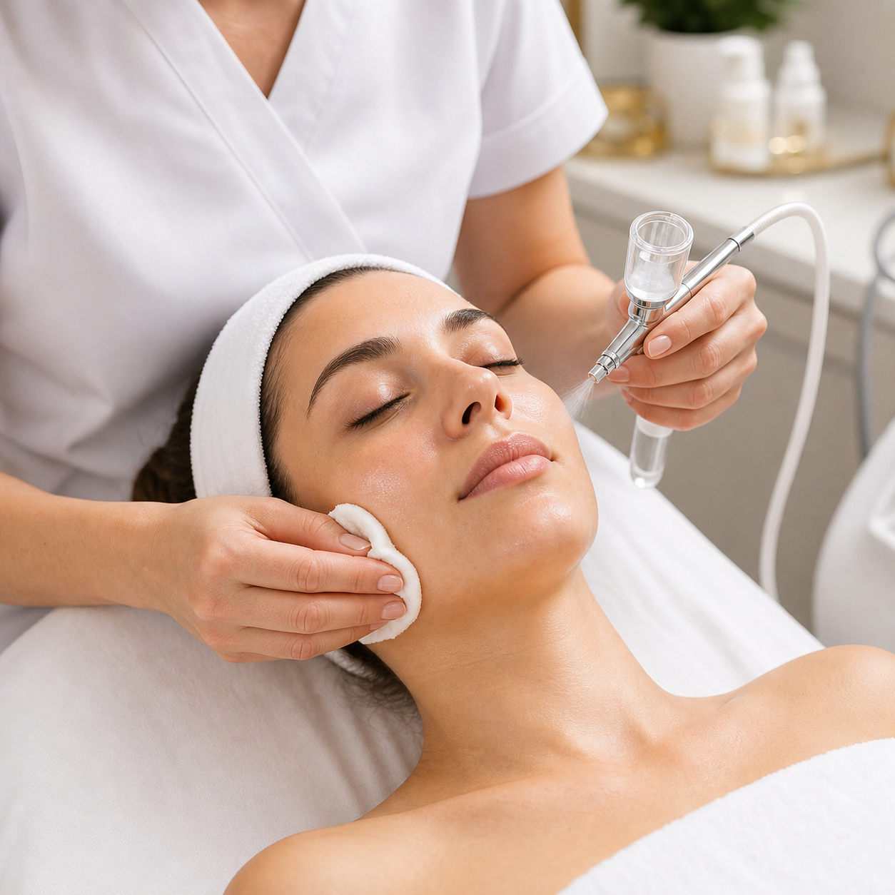 Limpieza facial profunda con oxigeno